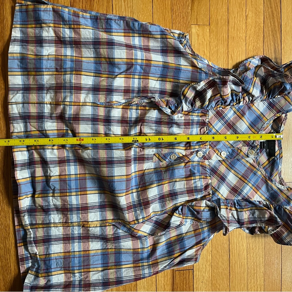 J.Crew Gingham Ruffled Top - Picture 7 of 7